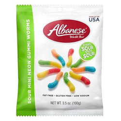 53462 Sour Gummi Worms - 3.5 oz bag
