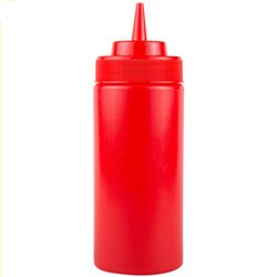 SB16WR Squeeze Bottle 16 oz Red Wid