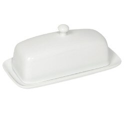 5037001 Stoneware Butter Dish - Whi