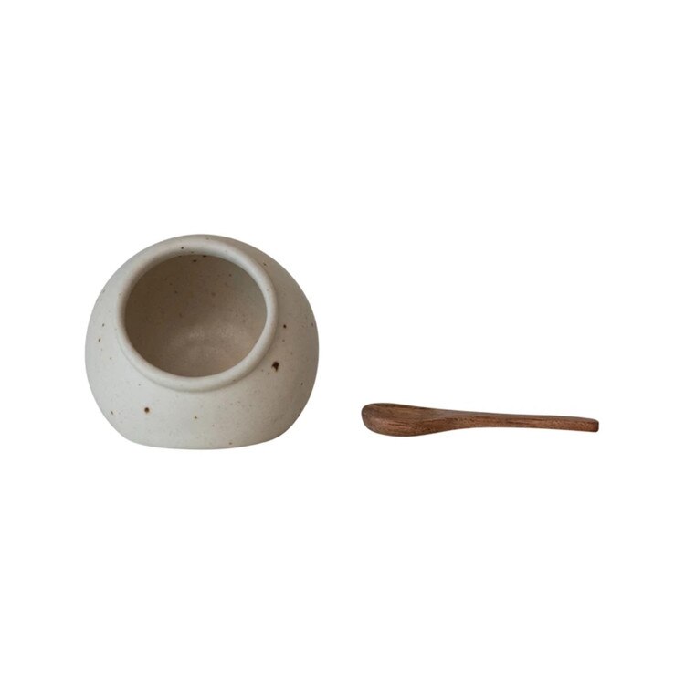 DF9083 Stoneware Salt Cellar w/ Man