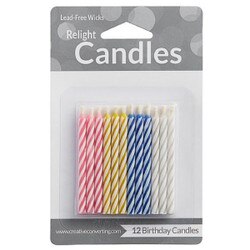 080200035 Stripe Relight Candles