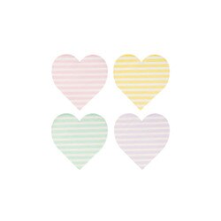 CVH1139 Striped Hearts Napkins