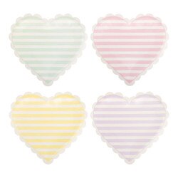 CVH1140 Striped Hearts Plates