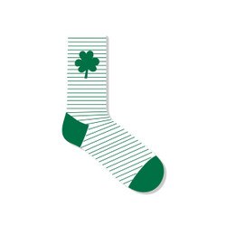 SPD1051 Striped Shamrock Socks