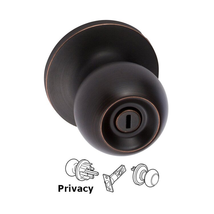 TA10215A Tahoe Privacy Knob-Antique
