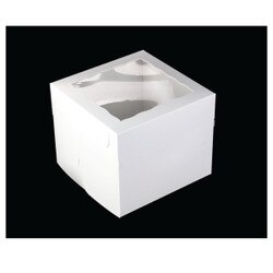 1250-1251 White Lock & Tab Box With