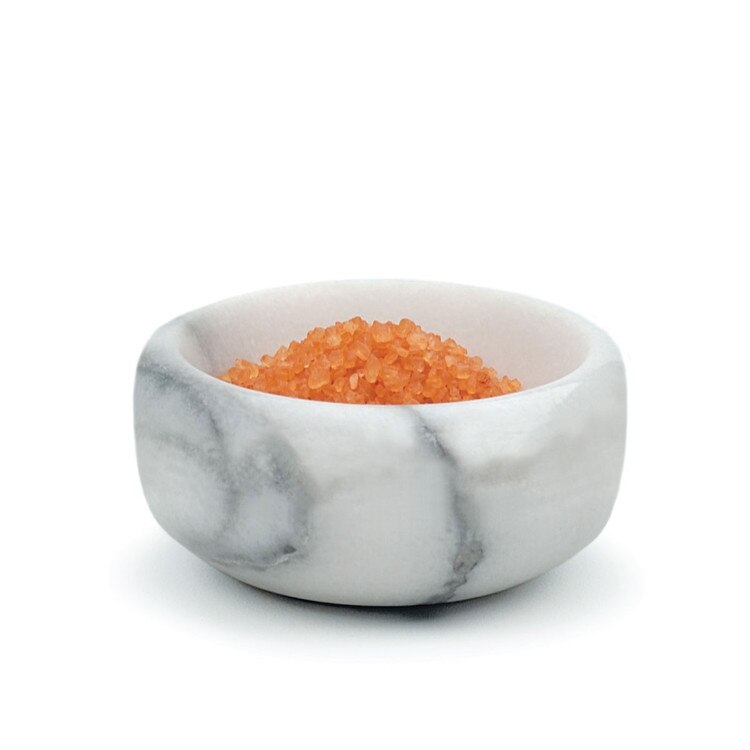 HSBW White Marble Herb & Salt Bowl