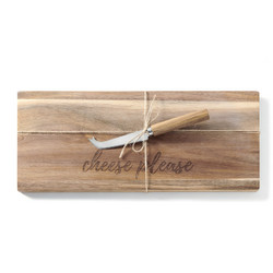 093860 Wood Cheese Board & Knife Se