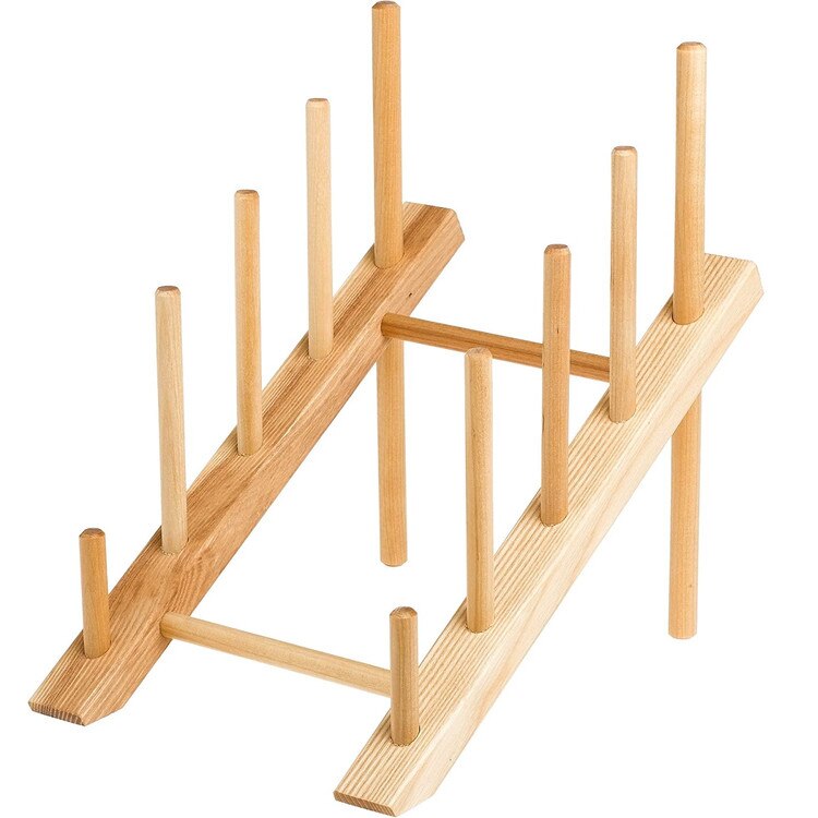 PSS-1006 Wood Slanted Plate Stand