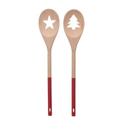 XS6891A Wood Spoon W/Holiday Cut-ou