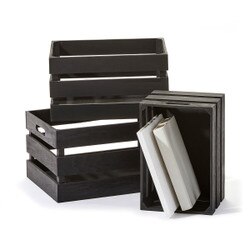 717618-L Wood Storage Box- Large