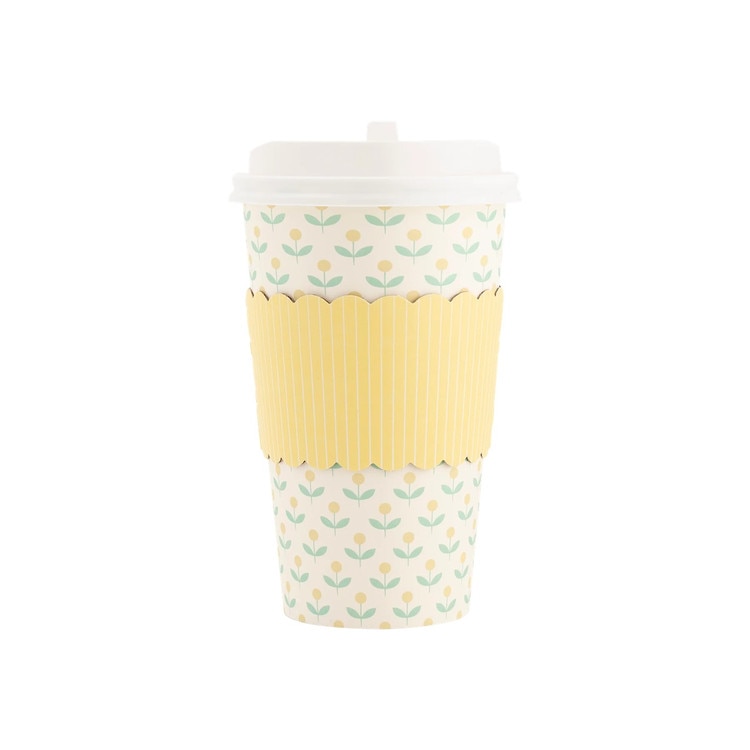 PLTG197 Yellow Flowers to-go cups