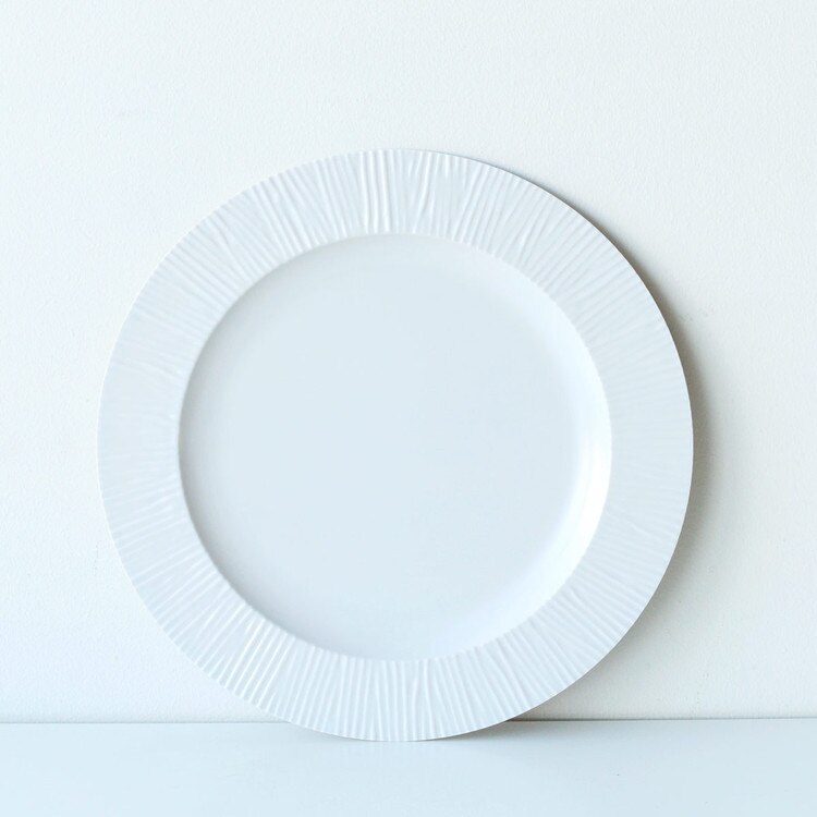 166004I Beige Birch Wood Dinner Pla