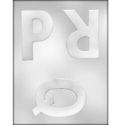 90-14255 4" Letter (P,Q,R) Chocolat