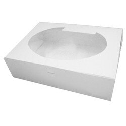 25-101 White Cake Box with Window -