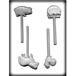 Farm Animals Sucker Hard Candy Mold 8H-11219