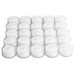 610799 clear cup tealight candles
