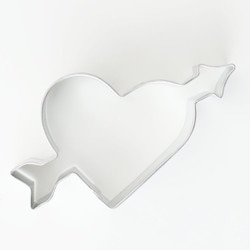 1156 Cookie Cutter Heart with Arrow
