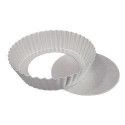 Fat Daddio's Removable Bottom Fluted Tart Pan, 6.5 x 1 inch