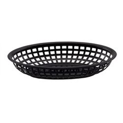 FFB96BK Black Fast Food Basket - 9"