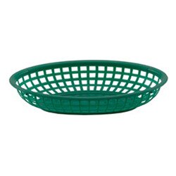 FFB96GR Green Fast Food Basket - 9"