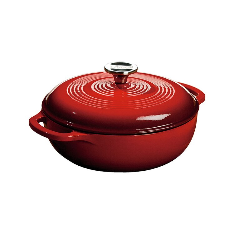 EC3D43 Lodge 3 QT Red Enamel Dutch