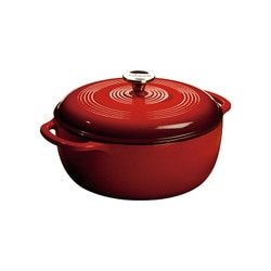 EC6D43 Lodge 6 QT Red Enamel Dutch