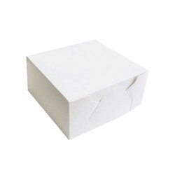 1561 White Cake Box 9" x 9" x 4"