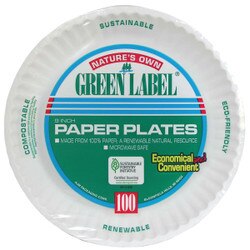 AJM-458277 9" White Paper Plate - 1