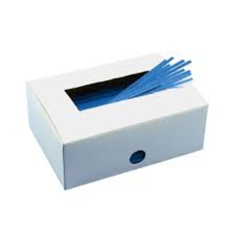 41401 4" Blue Twist Ties - 2,000 Ct