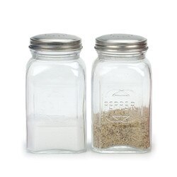 RETC Clear Retro Salt & Pepper Shak
