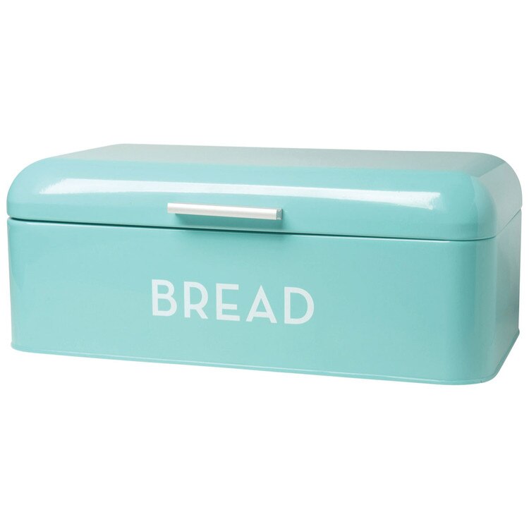 5003496 Turquoise Tin Bread Box